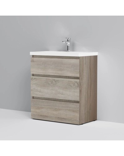 Комплект мебели светлый дуб 80 см Am.Pm Gem M91FSX0752OF + M90WCC0752WG + M91AMOX0801WG