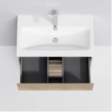 Комплект мебели светлый дуб 80 см Am.Pm Gem M91FSX0752OF + M90WCC0752WG + M91AMOX0801WG