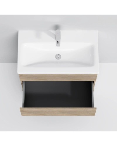 Комплект мебели светлый дуб 80 см Am.Pm Gem M91FSX0752OF + M90WCC0752WG + M91AMOX0801WG