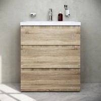 Комплект мебели светлый дуб 80 см Am.Pm Gem M91FSX0752OF + M90WCC0752WG + M91AMOX0801WG