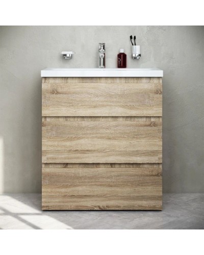 Комплект мебели светлый дуб 80 см Am.Pm Gem M91FSX0752OF + M90WCC0752WG + M91AMOX0801WG