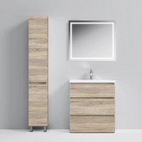 Комплект мебели светлый дуб 80 см Am.Pm Gem M91FSX0752OF + M90WCC0752WG + M91AMOX0801WG