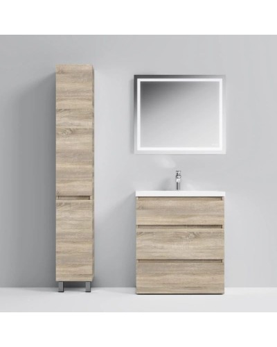 Комплект мебели светлый дуб 80 см Am.Pm Gem M91FSX0752OF + M90WCC0752WG + M91AMOX0801WG