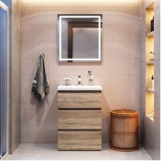 Комплект мебели светлый дуб 65 см Am.Pm Gem M91FSX0602OF + M90WCC0602WG + M91AMOX0651WG