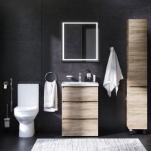 Комплект мебели светлый дуб 65 см Am.Pm Gem M91FSX0602OF + M90WCC0602WG + M91AMOX0651WG