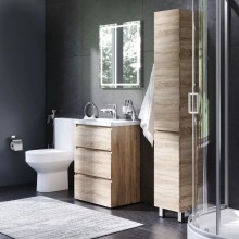 Комплект мебели светлый дуб 65 см Am.Pm Gem M91FSX0602OF + M90WCC0602WG + M91AMOX0651WG