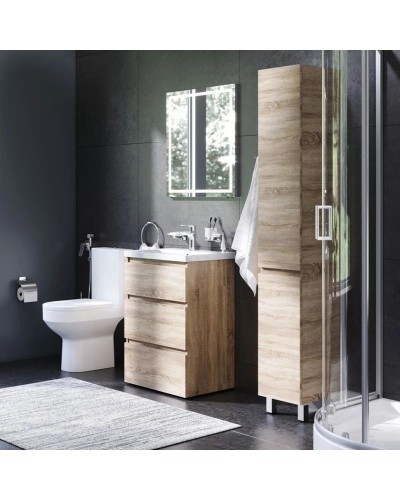 Комплект мебели светлый дуб 65 см Am.Pm Gem M91FSX0602OF + M90WCC0602WG + M91AMOX0651WG