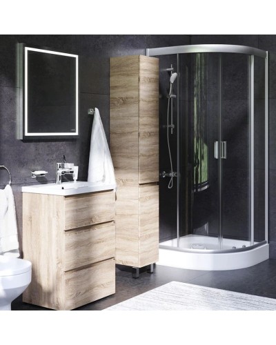 Комплект мебели светлый дуб 65 см Am.Pm Gem M91FSX0602OF + M90WCC0602WG + M91AMOX0651WG