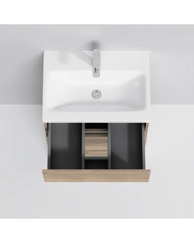 Комплект мебели светлый дуб 65 см Am.Pm Gem M91FSX0602OF + M90WCC0602WG + M91AMOX0651WG