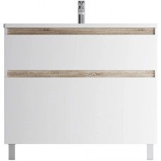 Комплект мебели белый глянец 100 см Am.Pm X-Joy M85AFSX1002WG + M85AWCC1002WG + M91AMOX1003WG