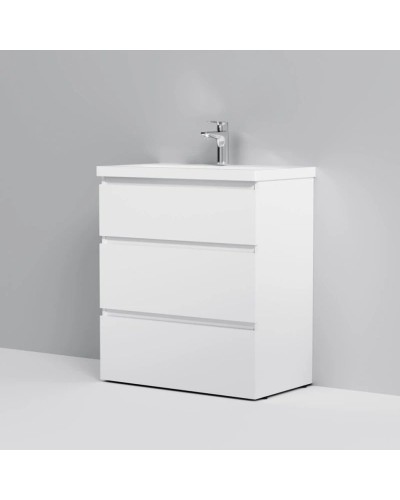 Комплект мебели белый глянец 80 см Am.Pm Gem M91FSX0752WG + M90WCC0752WG + M91AMOX0801WG