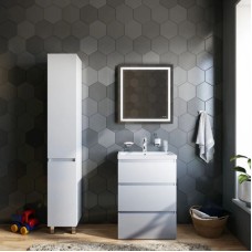 Комплект мебели белый глянец 65 см Am.Pm Gem M91FSX0602WG + M90WCC0602WG + M91AMOX0651WG