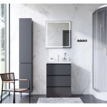 Комплект мебели графит матовый 65 см Am.Pm Gem S M91FSX0602GM + M90WCC0602WG + M91AMOX0651WG