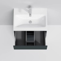 Комплект мебели графит матовый 65 см Am.Pm Gem S M91FSX0602GM + M90WCC0602WG + M91AMOX0651WG