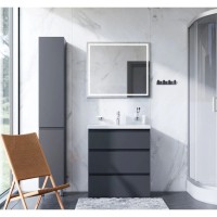 Комплект мебели графит матовый 80 см Am.Pm Gem S M91FSX0752GM + M90WCC0752WG + M91AMOX0801WG