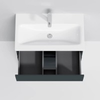 Комплект мебели графит матовый 80 см Am.Pm Gem S M91FSX0752GM + M90WCC0752WG + M91AMOX0801WG