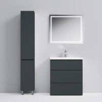 Комплект мебели графит матовый 80 см Am.Pm Gem S M91FSX0752GM + M90WCC0752WG + M91AMOX0801WG