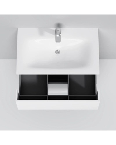 Комплект мебели белый глянец 81 см Am.Pm Spirit V2.0 M70AFHX0802WG + M70AWCC0802WG + M71AMOX0801SA