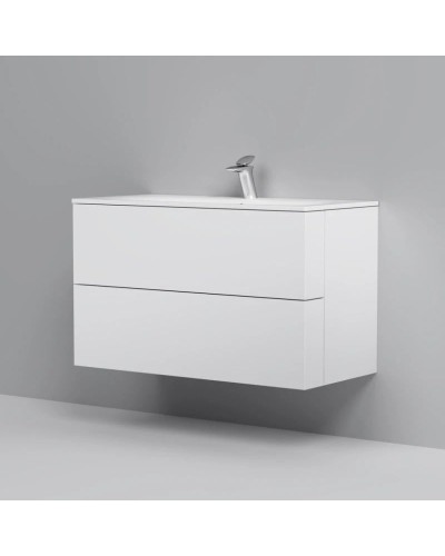 Комплект мебели белый глянец 101 см Am.Pm Spirit V2.0 M70AFHX1002WG + M70AWCC1002WG + M71AMOX1001SA