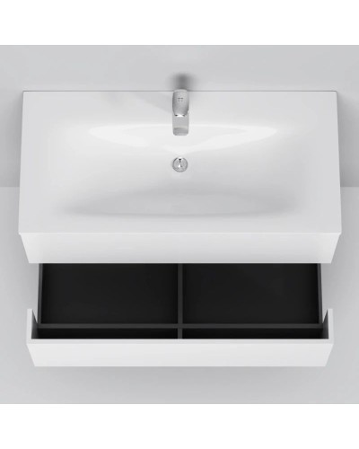 Комплект мебели белый глянец 101 см Am.Pm Spirit V2.0 M70AFHX1002WG + M70AWCC1002WG + M71AMOX1001SA