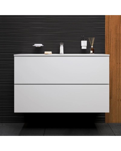 Комплект мебели белый глянец 101 см Am.Pm Spirit V2.0 M70AFHX1002WG + M70AWCC1002WG + M71AMOX1001SA