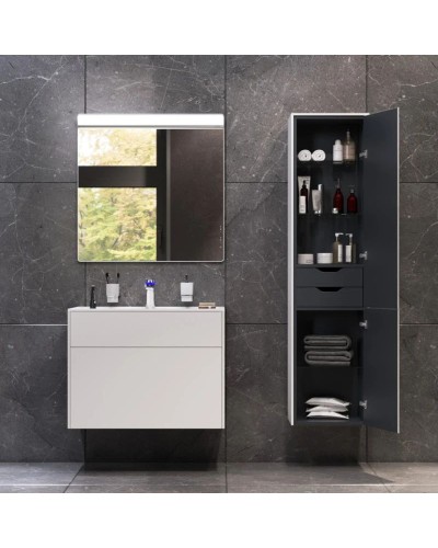 Комплект мебели белый матовый 80,8 см Am.Pm Inspire 2.0 M50AFHX0803WM + M50AWPX0801WG + M50AMOX0801SA