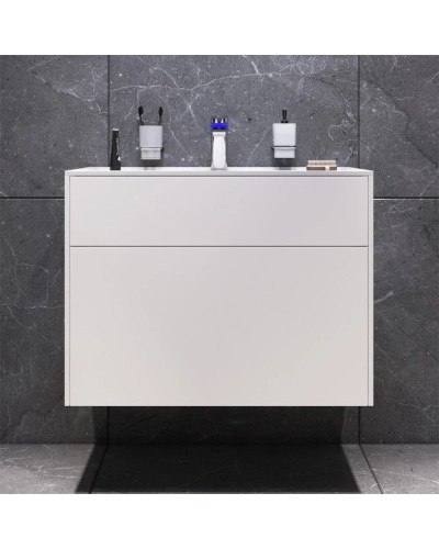 Комплект мебели белый матовый 80,8 см Am.Pm Inspire 2.0 M50AFHX0803WM + M50AWPX0801WG + M50AMOX0801SA