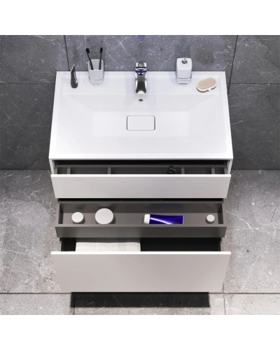 Комплект мебели белый матовый 80,8 см Am.Pm Inspire 2.0 M50AFHX0803WM + M50AWPX0801WG + M50AMOX0801SA