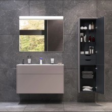 Комплект мебели серый матовый 100,8 см Am.Pm Inspire 2.0 M50AFHX1003EGM + M50AWPX1001WG + M50AMOX1001SA