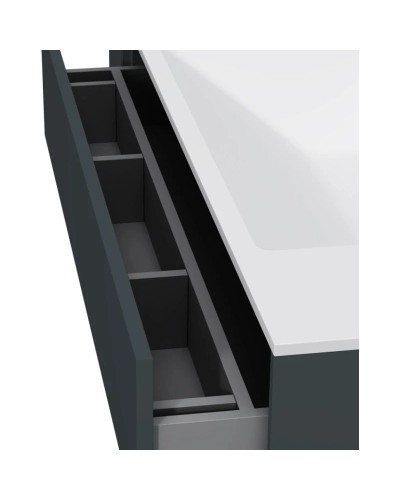 Комплект мебели графит матовый 100,8 см Am.Pm Inspire 2.0 M50AFHX1003GM + M50AWPX1001WG + M50AMOX1001SA