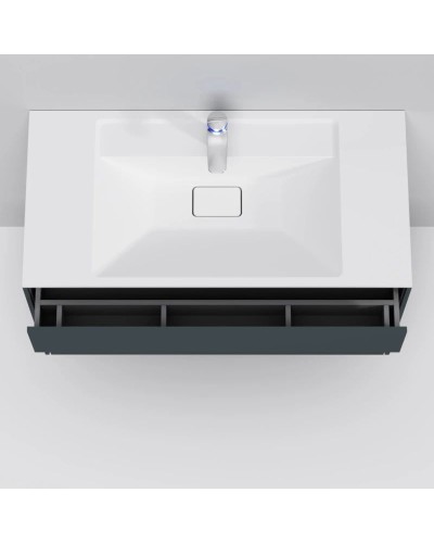 Комплект мебели графит матовый 100,8 см Am.Pm Inspire 2.0 M50AFHX1003GM + M50AWPX1001WG + M50AMOX1001SA