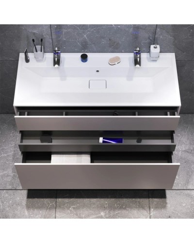 Комплект мебели серый матовый 120,8 см Am.Pm Inspire 2.0 M50AFHX1203EGM + M50AWPC1201WG + M50AMOX1201SA