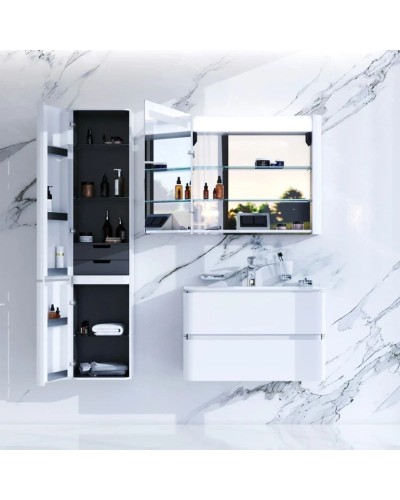 Комплект мебели белый глянец 80 см Am.Pm Sensation M30FHX0802WG + M30WPC0801WG + M30MCL0801WG