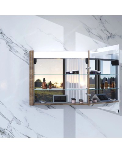 Комплект мебели орех 80 см Am.Pm Sensation M30FHX0802NF + M30WPC0801WG + M30MCR0801NF