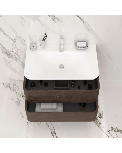 Комплект мебели табачный дуб 80 см Am.Pm Sensation M30FHX0802TF + M30WPC0801WG + M30MCR0801TF