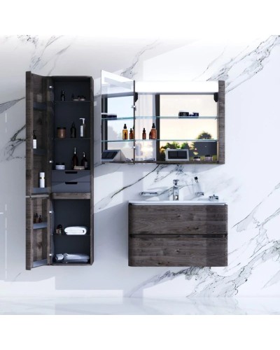 Комплект мебели табачный дуб 80 см Am.Pm Sensation M30FHX0802TF + M30WPC0801WG + M30MCL0801TF