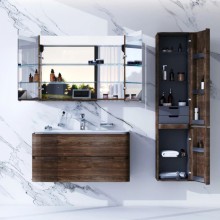 Комплект мебели орех 100 см Am.Pm Sensation M30FHX1002NF + M30WPC1001WG + M30MCX1001NF