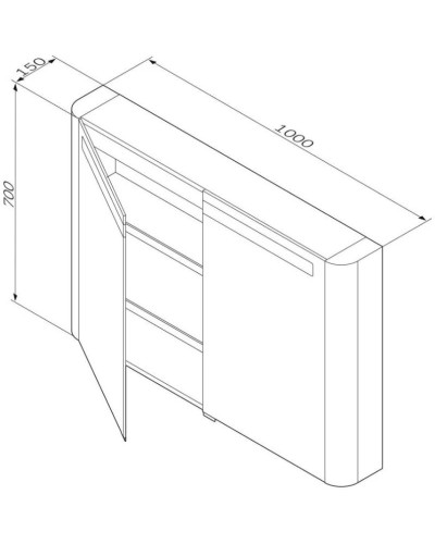 Комплект мебели орех 100 см Am.Pm Sensation M30FHX1002NF + M30WPC1001WG + M30MCX1001NF