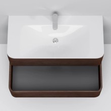 Комплект мебели табачный дуб 100 см Am.Pm Sensation M30FHX1002TF + M30WPC1001WG + M30MCX1001TF