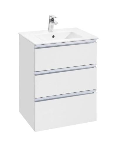 Комплект мебели белый глянец 60,5 см Roca The Gap 857552806 + 32799E000 + ZRU9302688