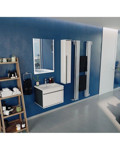 Комплект мебели белый глянец/черный 60 см Roca Aneto 857429806 + 32799E000 + 812362000