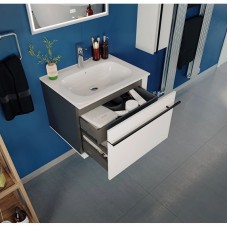 Комплект мебели белый глянец/черный 60 см Roca Aneto 857429806 + 32799E000 + 812362000