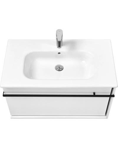 Комплект мебели белый глянец/черный 80 см Roca Aneto 857430806 + 32799C000 + 812363000