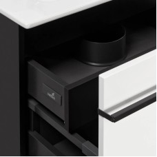 Комплект мебели белый глянец/черный 80 см Roca Aneto 857430806 + 32799C000 + 812363000