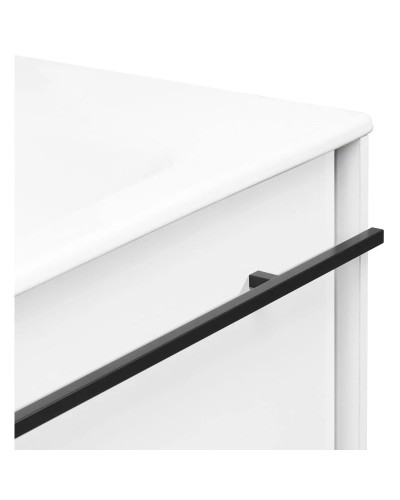 Комплект мебели белый глянец/черный 80 см Roca Aneto 857430806 + 32799C000 + 812363000