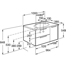 Комплект мебели дуб верона 100 см Roca Etna 857302445 + 327009000 + 857305445