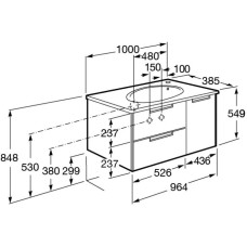 Комплект мебели дуб верона 100 см Roca Etna 857302445 + 327009000 + 857305445