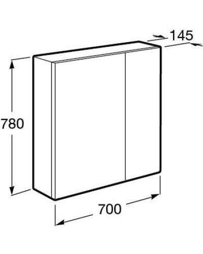 Комплект мебели бетон/белый матовый 70 см Roca Ronda ZRU9303003 + 327471000 + ZRU9303008