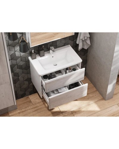 Комплект мебели бетон/белый матовый 70 см Roca Ronda ZRU9303003 + 327471000 + ZRU9303008