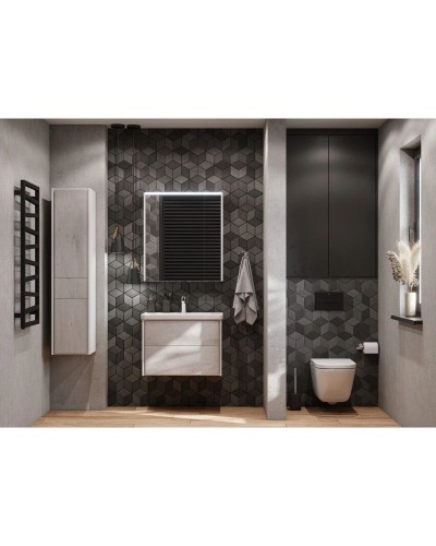 Комплект мебели бетон/белый матовый 70 см Roca Ronda ZRU9303003 + 327471000 + ZRU9303008